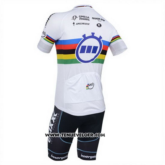 2013 Maillot Ciclismo UCI Mondo Champion Lider Quick Step Manches Courtes et Cuissard